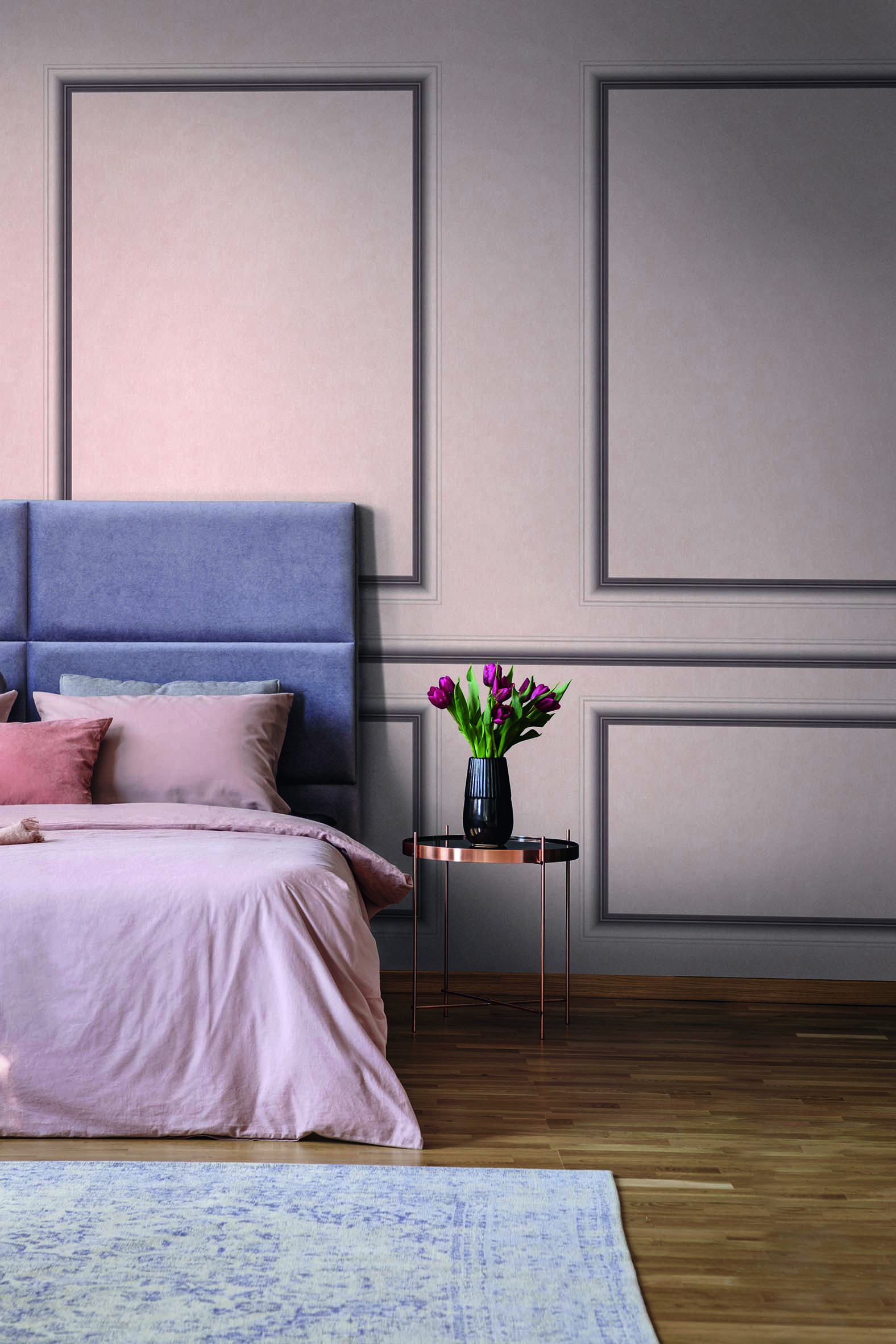 Real,Photo,Of,Bedroom,Interior,With,Feminine,Design.,Pink,Bed
