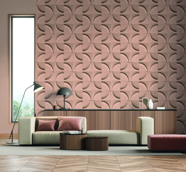 Modern,Living,Room,Interior,With,Empty,Wall,,Beige,And,Red