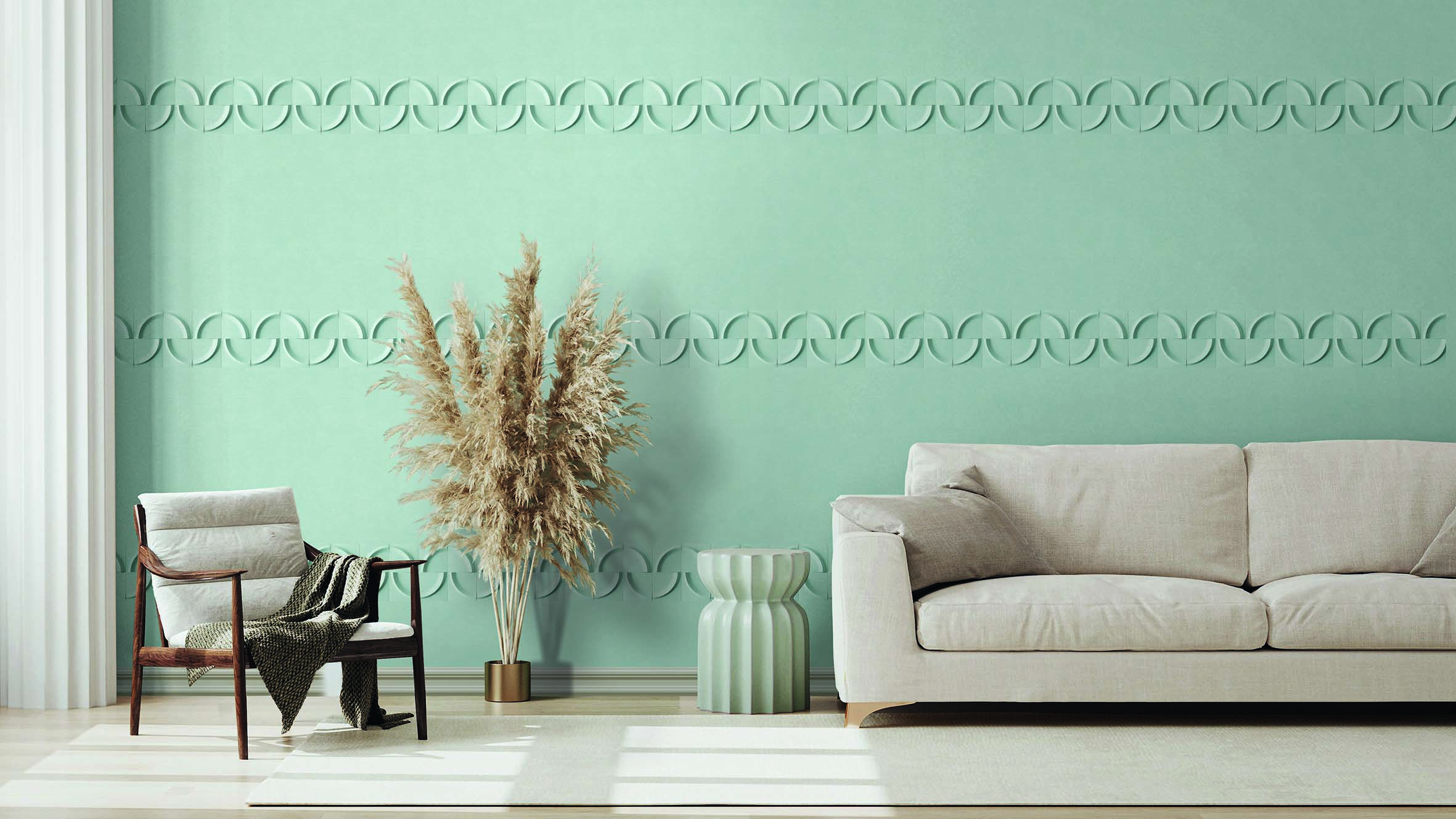 Living,Room,Interior,Mock,Up,,Modern,Furniture,And,Decorative,Green