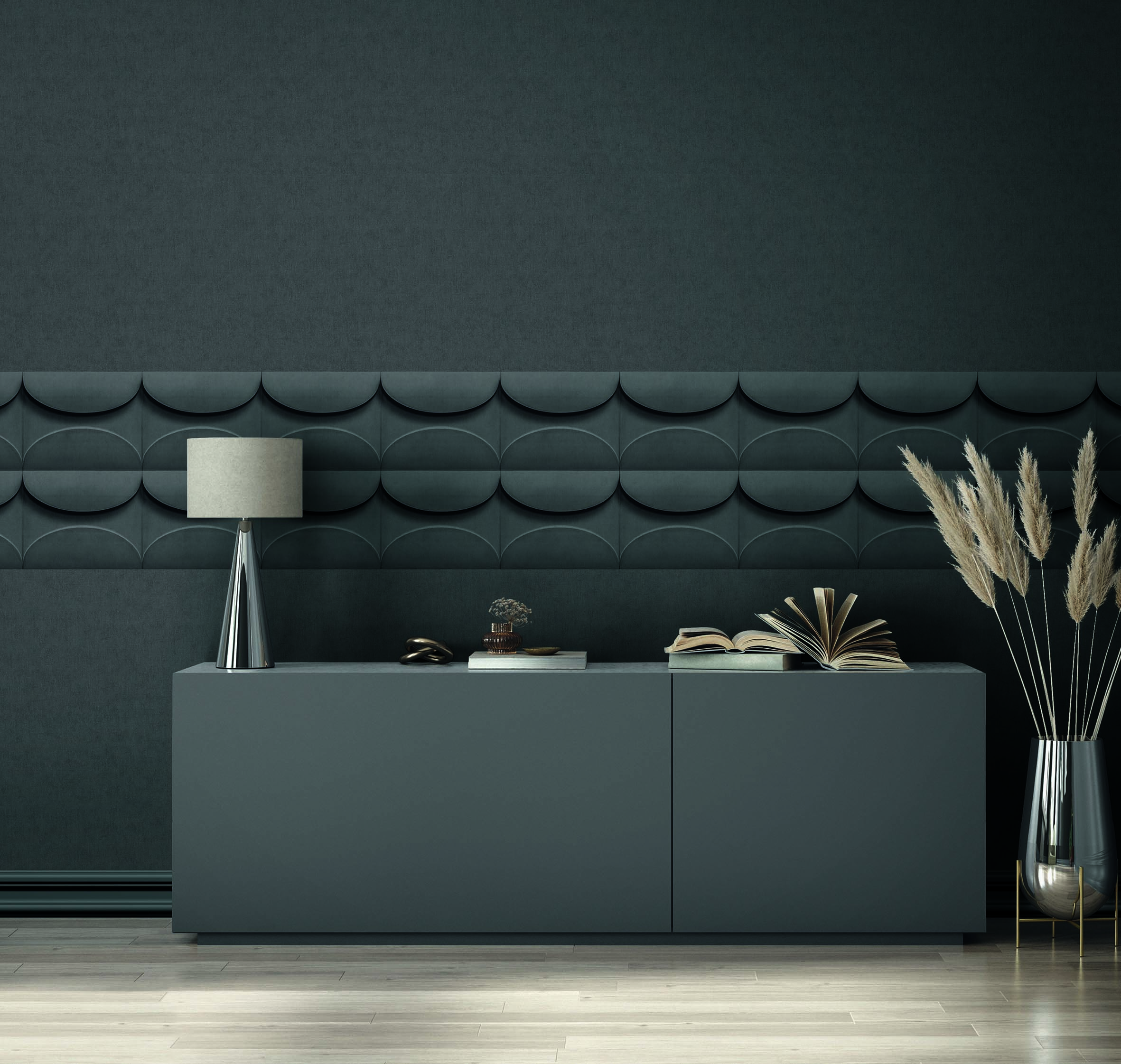 Home,Interior,,Luxury,Modern,Dark,Living,Room,Interior,,Black,Empty