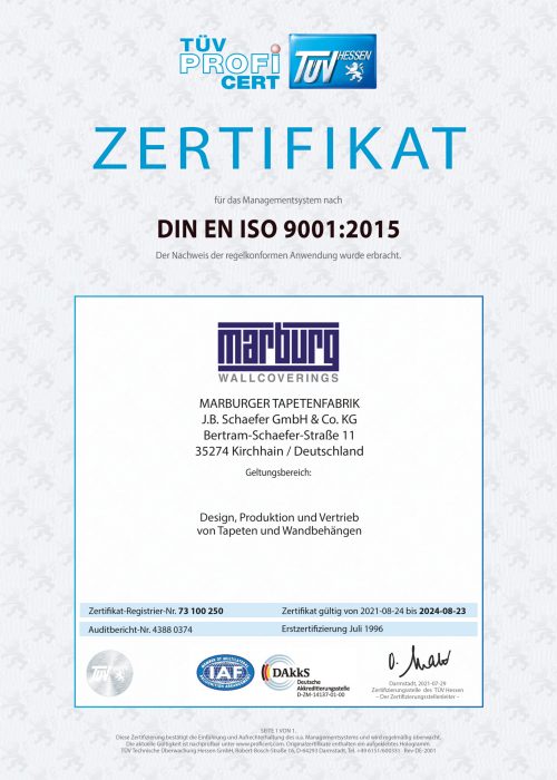 ISO Zertifikat